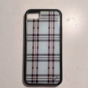 Wildflower iPhone 6/7/8 blue plaid case